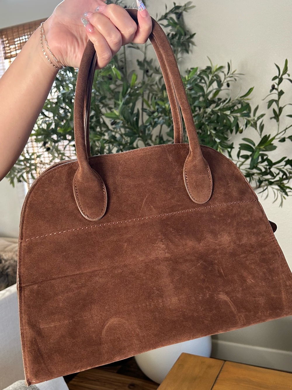 NWOT Brown Suede Women’s Handbag - Classic Tote